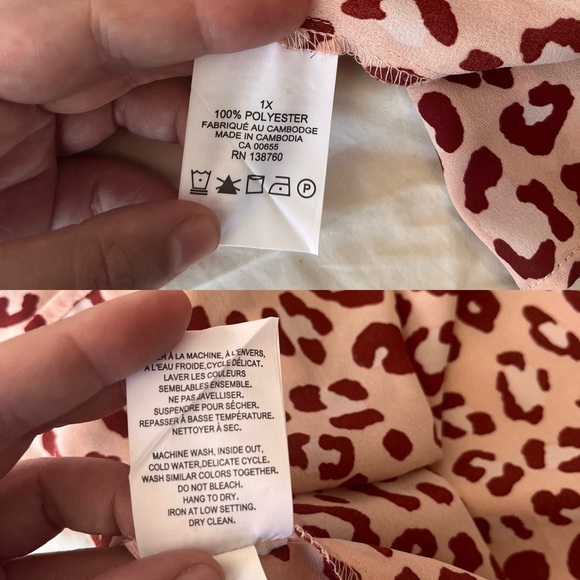 In Every Story Pink Animal Print Blouse 1X - Picture 10 of 10
